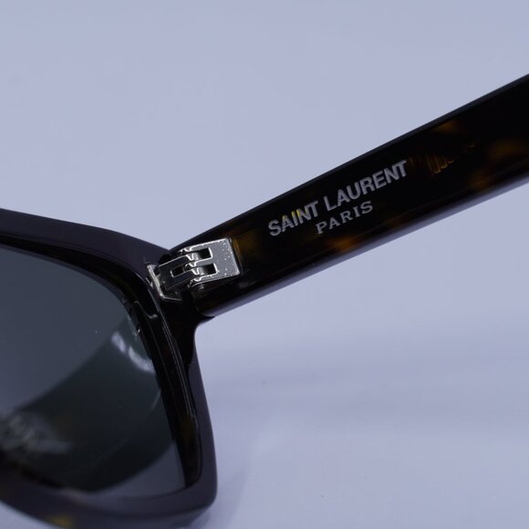 Saint Laurent SL274 002 Sunglasses Dark Havana Rectangle Frame, Grey Lenses - Picture 8 of 10